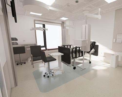 An Render of an ICU Room in the New East Wing Building